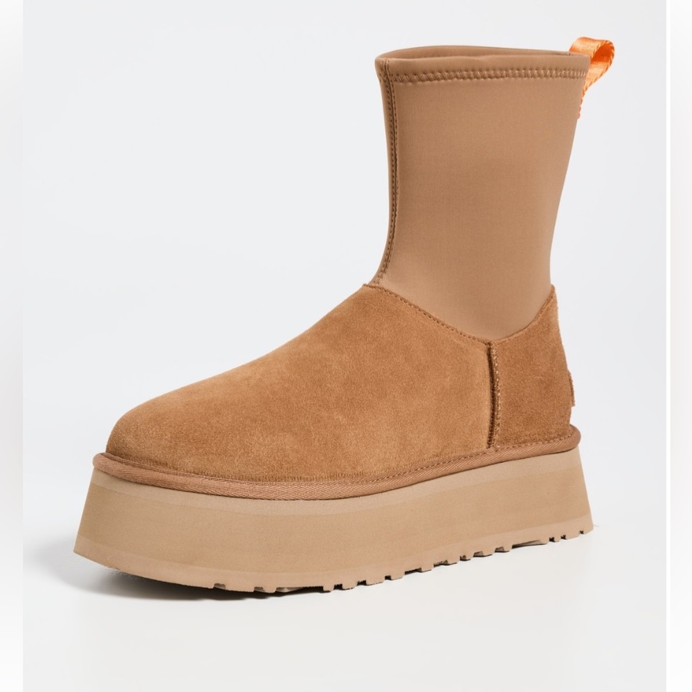 New Authentic UGG Classic Dipper Platform Women's Fashion Boots Chestnut Size 8